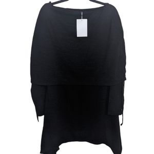 NWT Nextmia Women's Black Poncho-Style Dress Size 14 🖤